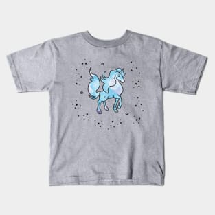 Beautiful Blue Unicorn Kids T-Shirt